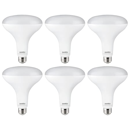 Sunlite LED BR40 13W 85W= 120V E26 Base Dimmable Energy Star Title-20 5000K Reflector Light Bulb, 6PK 41908-NS